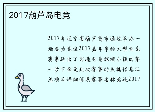 2017葫芦岛电竞