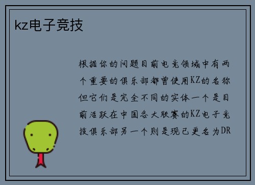 kz电子竞技